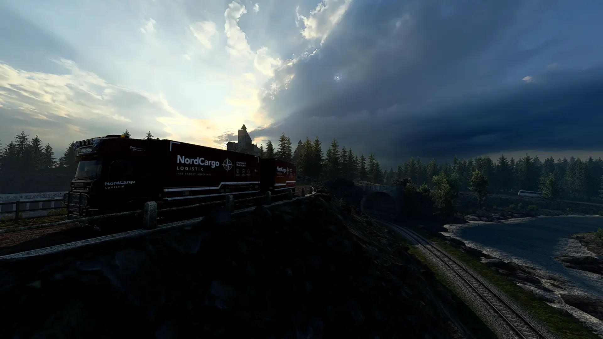 NordCargo Scania auf einer Bergstraße