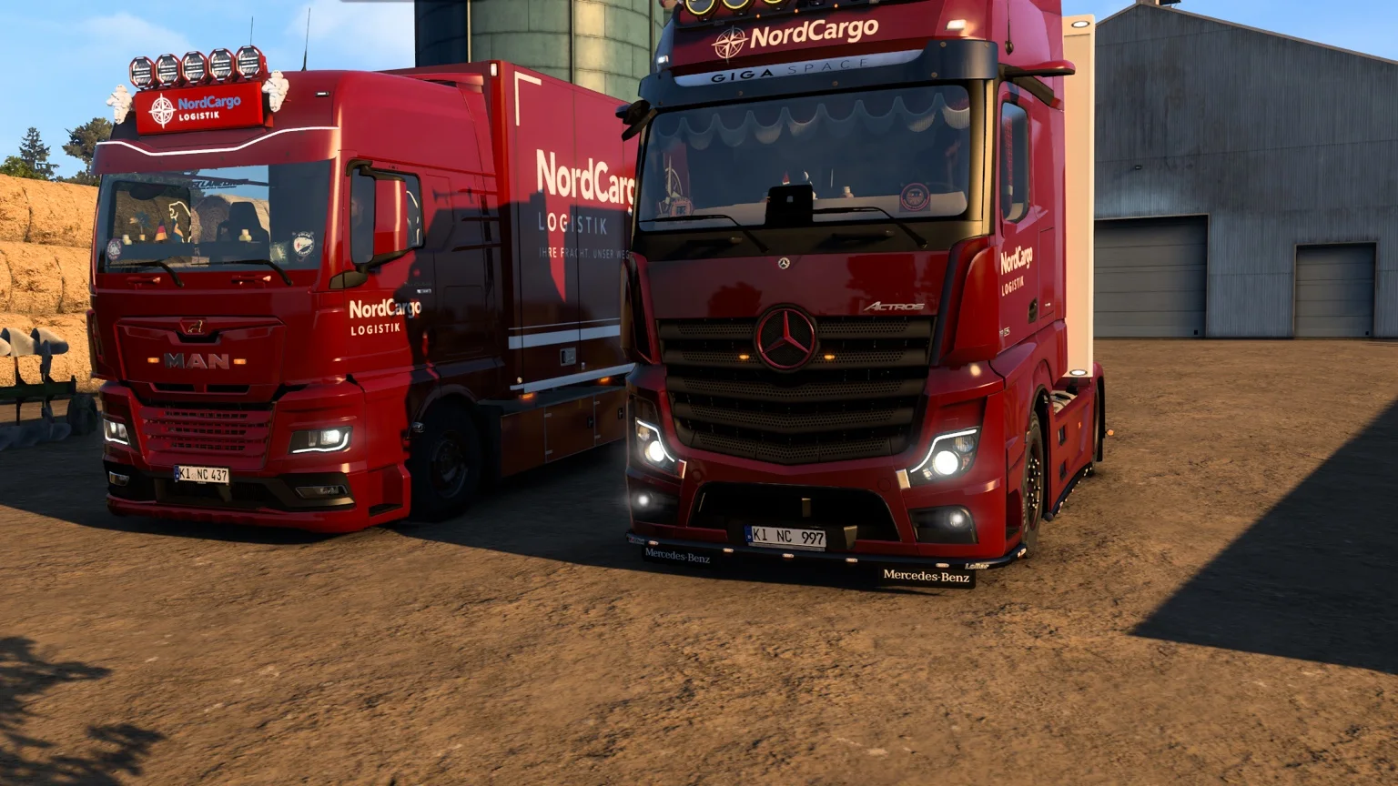NordCargo MAN und Mercedes nebeneinander